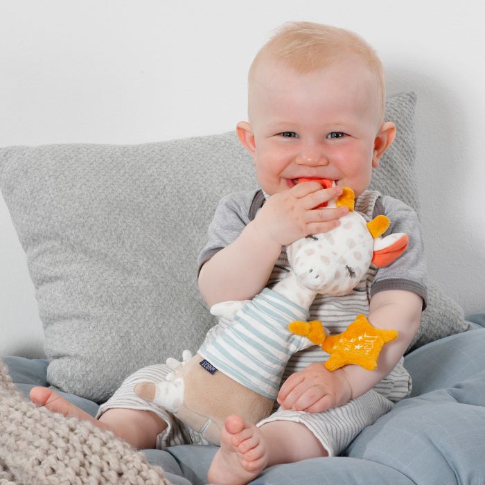 Fehn Giraffe Night Light - Soft Cuddly Toy with Multi-Color Glow - Snooze Mode & Washable - Ideal Newborn Gift - Image 3