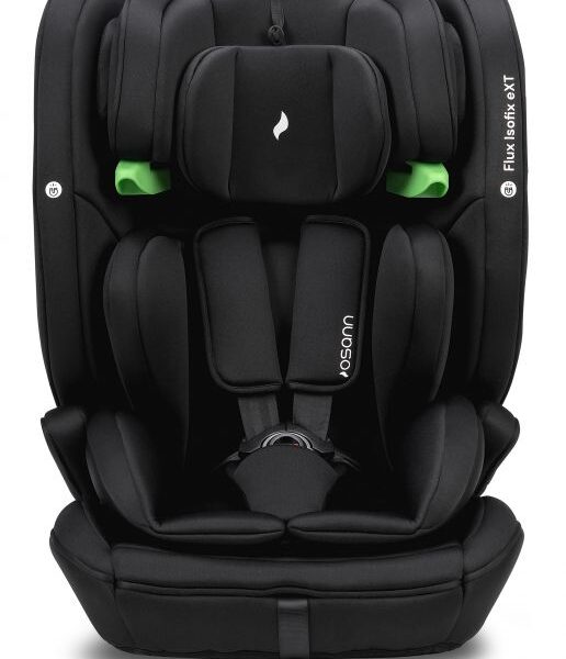 Osann Flux Isofix eXT i-Size Booster Seat - Secure Full Harness Up to 6 Years & 23 kg with NEW Sensor for Easy Installation