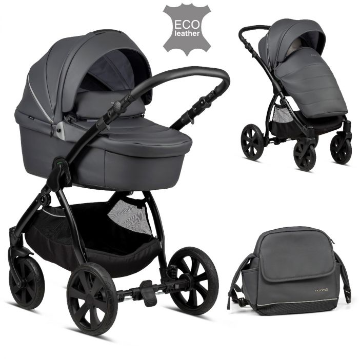 Noordi FJORDI 3 IN 1 Travel System - Leather Finish Shadow Grey - Image 4