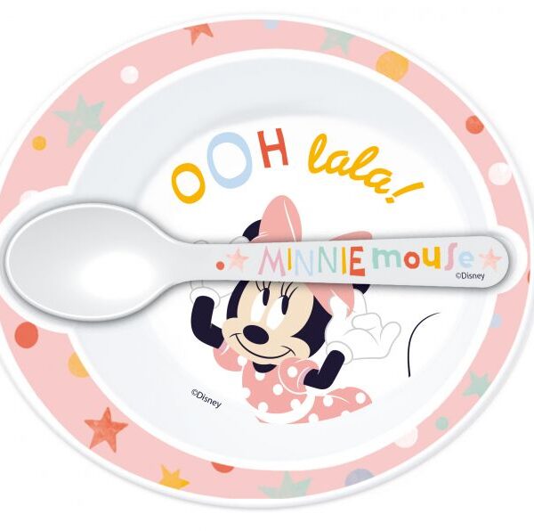 Microwavable Bowl & Spoon 2 piece set - Minnie Mouse