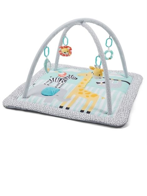 BabyZee 3-in-1 Sensory Play Gym, 3 ways to play: tummy time, playmat and lay and play gym - Safari - Image 3