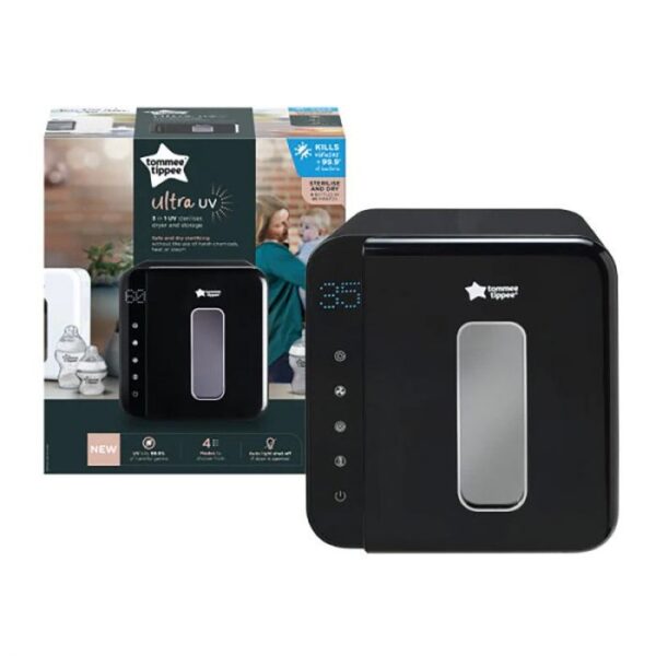 Tommee Tippee UV 3-in-1 Steriliser and Dryer for Baby Bottles and Accessories - Black
