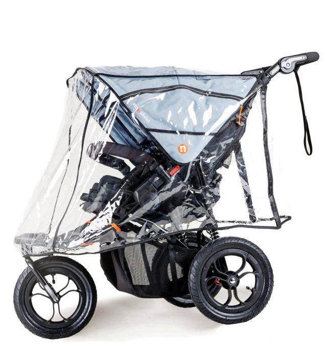 Out'n'About Nipper Double V5 Pushchair Lightweight, all-terrain buggy for two, suitable from birth to 4 years - Rocksalt Grey - Image 6