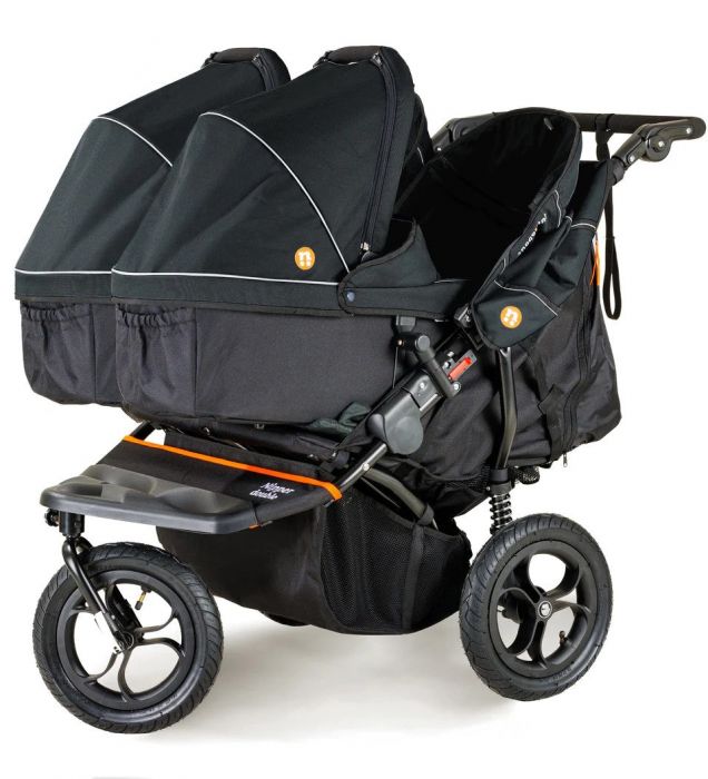 Out'n'About Nipper Double V5 Pushchair Lightweight, all-terrain buggy for two, suitable from birth to 4 years - Rocksalt Grey - Image 5