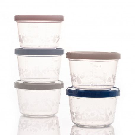 Thermobaby Set of 5 Baby Food Storage Containers – 250ml