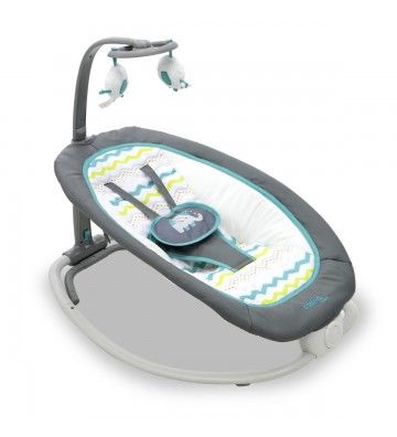 Asalvo Foldable Baby Bouncer - Elephant Aqua Design - Image 2