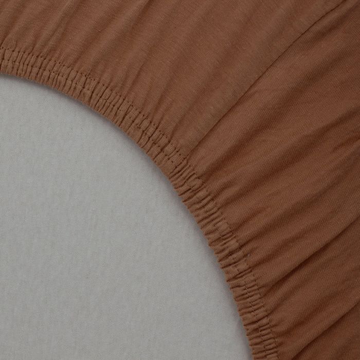 Little Band 2-Pack Baby Cotbed Fitted Sheets – 140 x 70 cm – Beige & Pecan – 100% Cotton - Image 5