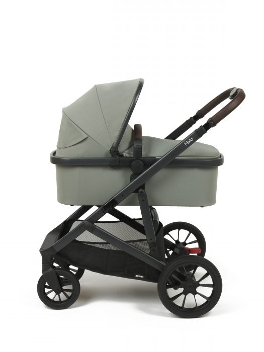 Babylo Zummi Halo Travel System (includes seat unit, carrycot, car seat adaptors, seat liner, organiser, cupholder & rain cover) - Sage Green - Image 2