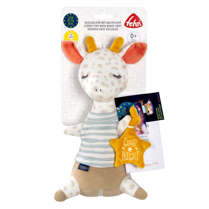 Fehn Giraffe Night Light - Soft Cuddly Toy with Multi-Color Glow - Snooze Mode & Washable - Ideal Newborn Gift - Image 5