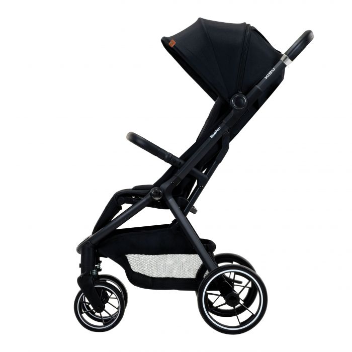 Asalvo Kibu Lightweight Stroller (Birth to 22 kg) + FREE Osann Footmuff - Black - Image 5