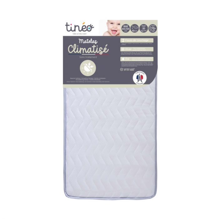 Tineo Deluxe Quilted Seasonal Cot Mattress – Reversible for Year-Round Comfort | Made in France - Image 4