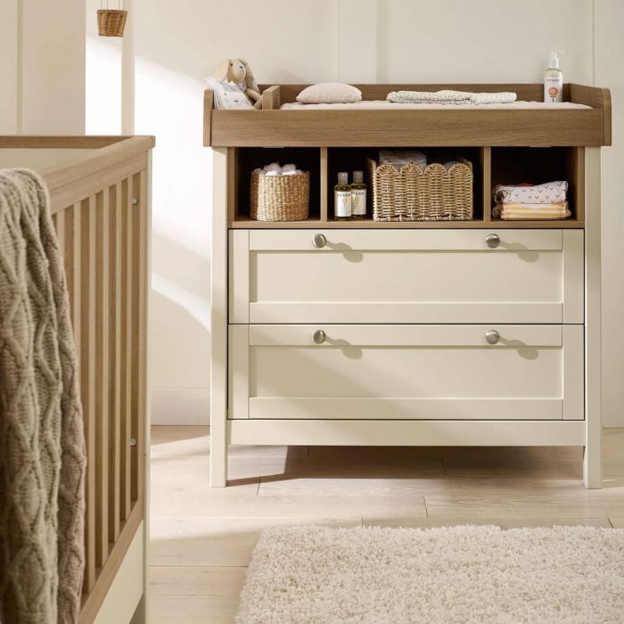 Mamas & Papas Harwell 2-Piece Cotbed with Dresser Changer Set – Cashmere - Image 9