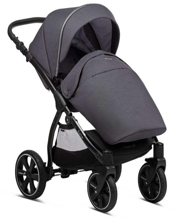 Noordi Sole.Go 3 in 1 Pram, Travel System includes Chassis, Carrycot, Seat Unit, Bumper bar, Mattress, Pram Bag, Raincover, Insect net, Cup Holder, Car seat & adaptors - Black - Image 11