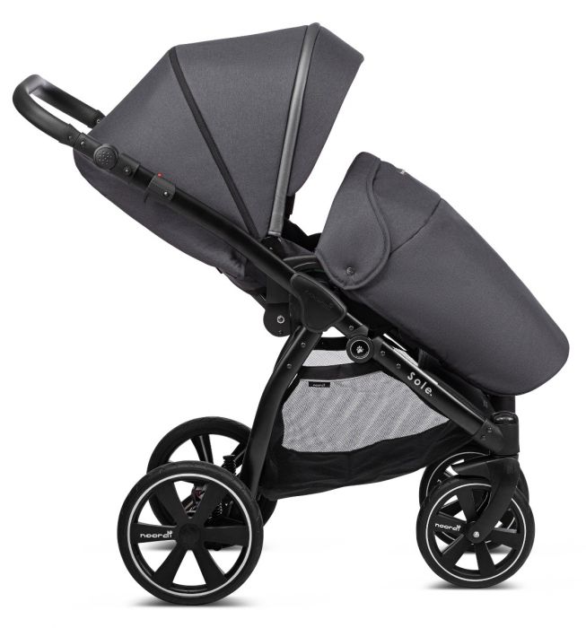 Noordi Sole.Go 3 in 1 Pram, Travel System includes Chassis, Carrycot, Seat Unit, Bumper bar, Mattress, Pram Bag, Raincover, Insect net, Cup Holder, Car seat & adaptors - Black - Image 13