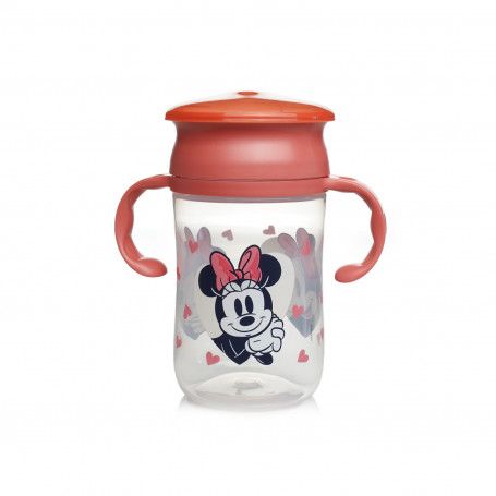 Disney Baby Minnie 360° Trainer Cup with Lid – Leak-Proof Baby Drinking Cup with Handles (395ml)