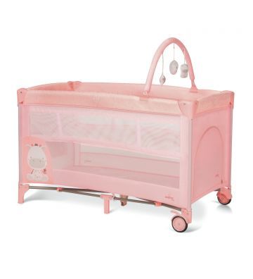 Asalvo Travel Cot Complete Duo - Baby Giraffe Pink - Image 2