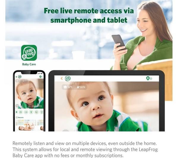 LeapFrog LF815HD 5" Smart Video Baby Monitor – Full HD, Colour Night Vision, Remote Access & Night Light - Image 4